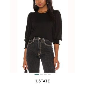 1. State Puff Shoulder Top NWT